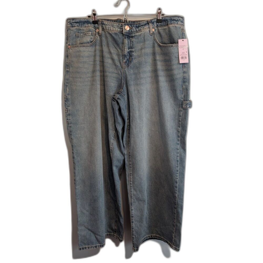 Wild Fable Women's Low Rise Baggy Jeans Blue Size 17 Rigid Denim